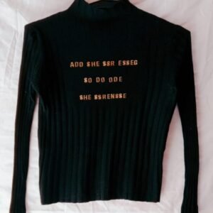 Women's Full Sleeve Round Neck Top Sweater || Black Colour || M Size ||