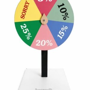 For Percentage || Lucky Draw Spin Wheel with Stand and Sticker