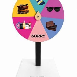 For Cloth || Lucky Draw Spin Wheel with Stand and Sticker