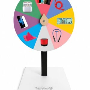 For Mobile || Lucky Draw Spin Wheel with Stand and 8pc Sticker