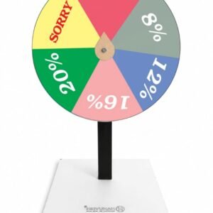 For Percentage || Lucky Draw Spin Wheel with Stand and Sticker