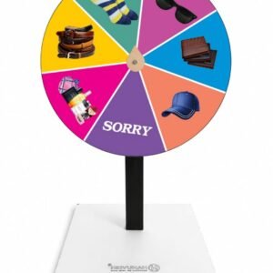 For Cloth || Lucky Draw Spin Wheel with Stand and Sticker